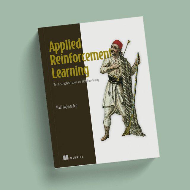 Cover of Applied Reinforcement Learning by Hadi Aghazadeh, published by Manning Publications